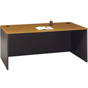 Bush Westfield Collection 71" Manager's Desk, Natural Cherry/Graphite Gray