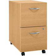 Bush Westfield Fully Assembled 2-Drawer Vertical File, Light Oak