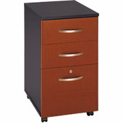 Bush Westfield Fully Assembled 3-Drawer File, Auburn Maple/Graphite Gray