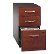 Bush Westfield Fully Assembled 3-Drawer File, Hansen Cherry/Graphite Gray