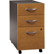 Bush Westfield Fully Assembled 3-Drawer File, Natural Cherry/Graphite Gray