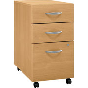 Bush Westfield Fully Assembled 3-Drawer Vertical File, Light Oak