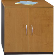 Bush Westfield Fully Assembled 30" Storage Cabinet, Natural Cherry/Graphite Gray