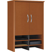 Bush Westfield Fully Assembled 30" Storage Hutch, Auburn Maple/Graphite Gray