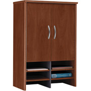 Bush Westfield Fully Assembled 30" Storage Hutch, Hansen Cherry/Graphite Gray