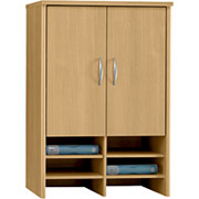 Bush Westfield Fully Assembled 30" Storage Hutch, Light Oak