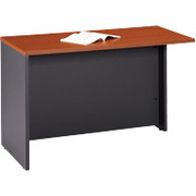 Bush Westfield Fully Assembled 48" Return/Bridge, Auburn Maple/Graphite Gray