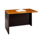 Bush Westfield Fully Assembled 48" Return/Bridge, Natural Cherry/Graphite Gray