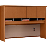 Bush Westfield Fully Assembled 60" 4-Door Hutch, Auburn Maple/Graphite Gray
