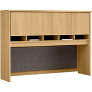 Bush Westfield Fully Assembled 60" 4-Door Hutch, Light Oak