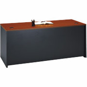 Bush Westfield Fully Assembled 66" Desk, Auburn Maple/Graphite Gray