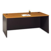 Bush Westfield Fully Assembled 66" Managers Desk, Natural Cherry/Graphite Gray