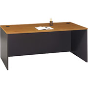 Bush Westfield Fully Assembled 71" Manager's Desk, Natural Cherry/Graphite Gray