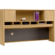 Bush Westfield Fully Assembled 72" 2 Door Hutch, Light Oak