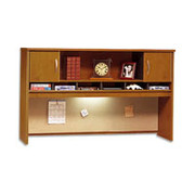 Bush Westfield Fully Assembled 72" 2 Door Hutch, Natural Cherry/Graphite Gray