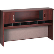 Bush Westfield Fully Assembled 72" 4-Door Hutch, Hansen Cherry/Graphite Gray