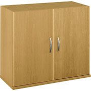 Bush Westfield Fully Assembled Bookcase Half-Height Door Kit, Light Oak