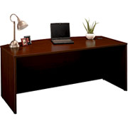 Bush Westfield Fully Assembled Bow Front Desk, Mahogany