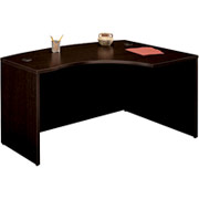 Bush Westfield Fully Assembled Left L-Bow Front Desk, Mocha Cherry