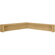 Bush Westfield Fully Assembled Reception L-Hutch, Light Oak