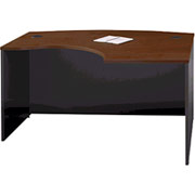 Bush Westfield Fully Assembled Right L-Bow Front Desk, Hansen Cherry/Graphite Gray