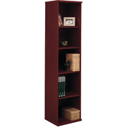 Bush Westfield Fully Assembled Space-Saver Bookcase, Mahogany