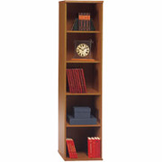 Bush Westfield Fully Assembled Space-Saver Bookcase, Natural Cherry