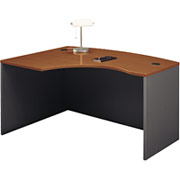 Bush Westfield Left L-Bow Front Desk, Auburn Maple/Graphite Gray