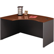 Bush Westfield Left L-Bow Front Desk, Hansen Cherry/Graphite Gray