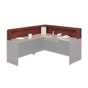 Bush Westfield Reception L-Hutch, Hansen Cherry/Graphite Gray