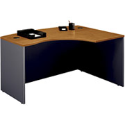 Bush Westfield Right L-Bow Front Desk, Natural Cherry/Graphite Gray