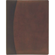 Buxton Leather Writing Pad, Brown w/Black Trim