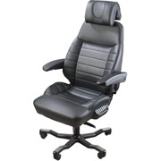 CVG Executive 24-Hour Intensive Use Chair with Air Comfort System, Black Leather