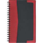 Cambridge City Limited Business Notebooks, 9-1/2" x 6", Red/Black