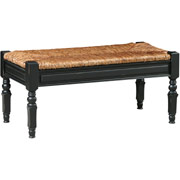 Carolina Cottage Large Devonshire Bench, Antique Black