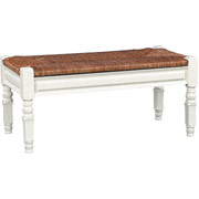 Carolina Cottage Large Devonshire Bench, Antique Ivory