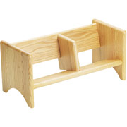 Carver Wood Book Rack, Natural Oak