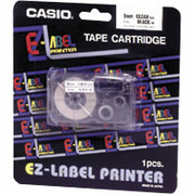 Casio Labeler Tape, Black on White, 24mm