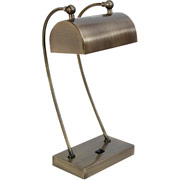 Catalina Antique Brass Banker's Lamp