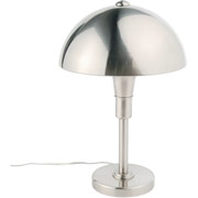 Catalina Brushed Steel Incandescent Table Lamp with Steel Shade
