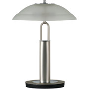 Catalina White Frosted Globe Incandescent Desk Lamp