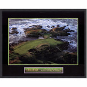 "Challenge - Golf"  Framed Motivational Print