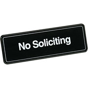 Contemporary Sign, No Soliciting