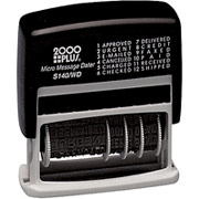 Cosco 2000 PLUS Self-Inking Micro Message Dater and Phrase Stamp, Type Size 1