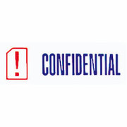 Cosco Accu-Stamp Two-Color Pre-Inked Phrase Stamps, "CONFIDENTIAL"