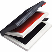 Cosco Two-Color Felt Stamp Pads, Red/Black, 2" x 4"