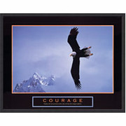 "Courage" Framed Motivational Print
