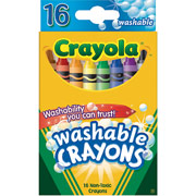 Crayola Washable Crayons, 16/Box