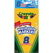 Crayola Washable Markers, Fine Line, 8/Box