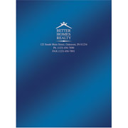Custom Glossy Double Pocket Presentation Folders, Dark Blue